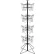 Rotating Literature Display w/ 16 Oversized Wire Pockets & Wire Base, Black