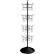 Rotating Literature Display w/ 16 Oversized Wire Pockets & Round Base, Black