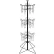 Rotating Literature Display w/ 12 Oversized Wire Pockets & Wire Base, Black