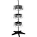 Rotating Literature Display w/ 24 Clear Pockets & Heavy Duty Base, Black