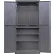 Global Industrial™ Configurable Pegboard Cabinet, 36"W x 24"D x 78"H, Gray, 3 Shelf