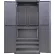 Global Industrial™ Configurable Pegboard Cabinet, 36"W x 24"D x 78"H, Gray, 4 Shelf