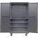 Global Industrial™ Configurable Mobile Pegboard Cabinet, 48"W x 24"D x 85"H, Gray, 3 Shelf