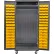 Global Industrial™ Configurable Mobile Wardrobe Cabinet, 36"W x 24"D x 85"H, Gray, 96 Yellow Bins
