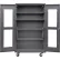 Global Industrial™ Clear-View Configurable Mobile Charging Cabinet, 48"W x 24"D x 85"H, 4 Shelves