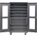 Global Industrial™ Clear-View Configurable Mobile Charging Cabinet, 48"W x 24"D x 85"H, 7 Shelves