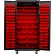 Global Industrial™ Configurable Mobile Bin Cabinet, 36"W x 24"D x 85"H, Black, 138 Red Bins