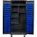 Global Industrial™ Configurable Mobile Janitorial Cabinet, 36"x24"x85", Black, 4 Shelf, 96 BL Bins