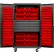 Global Industrial™ Configurable Mobile Drawer Cabinet, 48Wx24Dx85H, Black, 4 Drawers, 144 Red Bins