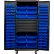 Global Industrial™ Configurable Mobile Drawer Cabinet, 36Wx24Dx85H, Black, 4 Drawers, 108 Blue Bins