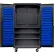 Global Industrial™ Configurable Mobile Pegboard Cabinet, 48Wx24Dx85H, Black, 3 Shelf, 120 BL Bins