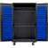 Global Industrial™ Configurable Mobile Wardrobe Cabinet, 48Wx24Dx85H, Black, 2 Shelf, 120 BL Bins