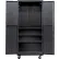 Global Industrial™ Configurable Mobile Pegboard Cabinet, 36"W x 24"D x 85"H, Black, 3 Shelf