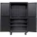 Global Industrial™ Configurable Mobile Pegboard Cabinet, 48"W x 24"D x 85"H, Black, 3 Shelf