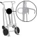Valley Craft Hand Truck For Steel/Plastic Locking Cover Drums, Pneumatic & Rear Poly Wheels, Silver