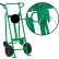 Valley Craft Hand Truck For Steel/Plastic/Fiber Drums, Pneumatic & Rear Poly Wheels, Green