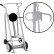 Valley Craft 4-Wheel Hand Truck For Steel/Plastic/Fiber Drums, Solid Rubber & Poly Wheels, Silver