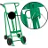 Valley Craft Hand Truck For Steel/Plastic/Fiber Drums, Rubber & Rear Poly Wheels, Green