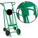 Valley Craft 4-Wheel Hand Truck For Steel/Plastic/Fiber Drums, Rubber & Rear Poly Wheels, Green