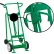 Valley Craft 4-Wheel Hand Truck For Steel/Plastic/Fiber Drums, Solid Rubber & Rear Poly Wheels,Green