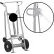 Valley Craft Hand Truck w/ Hand Brake For Steel/Plastic Drums, Pneumatic & Rear Poly Wheels, Silver