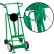 Valley Craft Hand Truck with Hand Brake For Steel Drums, Solid Rubber & Rear Poly Wheels, Green