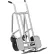 Valley Craft® 4 Wheel Pallet Hand Truck with Pneumatic & Swivel Wheels, 1000 lb. Cap., Silver
