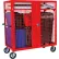 Valley Craft® Election Security Cart w/Ramp, 2 Rigid & 2 Swivel Casters, 60"L x 30"W x 66"H,Red
