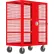 Valley Craft® Security Cart with 2 Adjustable Shelves, 2000 lb. Cap., 63"L x 30"W x 66"H, Red