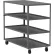Valley Craft® Utility Cart w/ 2 Shelves, Flat Top, 2000 lb. Capacity, 60"L x 30"W x 56"H, Gray
