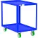 Valley Craft Steel Utility Cart with 2 Shelves, 2000 lb. Capacity, 41"L x 24"W x 36"H, Blue