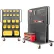 Valley Craft Modular A-Frame Bin Cart w/ 1 Louvered & 1 Round-Peg Pegboard, 57"W x 30"D x 62"H, Gray