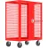 Valley Craft® Security Truck with 2 Rigid & 2 Locking Swivel Casters, 63"L x 30"W x 66"H, Red