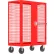 Valley CraftĀ® Security Truck with 2 Rigid & 2 Locking Swivel Casters, 51"L x 24"W x 66"H, Red