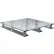 Skid Bottom Closed Deck Half Pallet, Aluminum, 4-Way Entry, 24" x 24", 4000 Lb Static Capacity