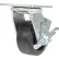 Vestil CST-VE Swivel Caster 4" Dia. x 2"W with Brake, Rubber, 440 lb. Capacity, Black