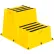 Vestil™ 2 Step Polyethylene Nestable Stool, 33"L x 25"W x 20-1/2"H, Yellow
