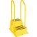Vestil™ 2 Step Polyethylene Nestable Stool with Handrails, 33"L x 25"W x 57-1/4"H, Yellow