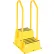 Vestil™ 2 Step Polyethylene Nestable Stool with Handrails, 36-5/8"L x 25"W x 57-1/2"H, Yellow