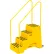 Vestil™ 4 Step Polyethylene Stool, 53"L x 28-1/2"W x 76"H, Yellow
