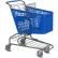 VersaCart V Plastic Shopping Cart, 4.97 Cu. Ft. Capacity, Dark Blue