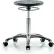 Blue Ridge Ergonomics™ Cleanroom Stool with Casters - Medium Bench Height - Black