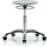 Blue Ridge Ergonomics Cleanroom Stool with Casters, Medium Bench Height, Gray