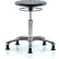 Blue Ridge Ergonomics™ Cleanroom Stool with Glides - Medium Bench Height - Black