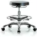 Blue Ridge Ergonomics™ Cleanroom Stool with Casters and Footring - Medium Bench Height - Black