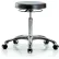 Blue Ridge Ergonomics™ Cleanroom Stool with Casters - Medium Bench Height - Black