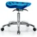 Blue Ridge Ergonomics Tractor Sit-Stand Desk Height Stool with Casters, Polyurethane Seat, Blue