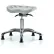 Blue Ridge Ergonomics Tractor Sit-Stand Desk Height Stool with Glides, Polyurethane Seat, Gray