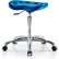 Interion® Polyurethane Tractor Stool - Blue w/ Chrome Base