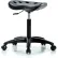 Interion® Polyurethane Tractor Stool - Black w/ Black Base